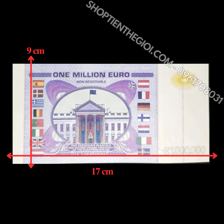 Tiền lưu niệm 1 triệu EURO dạ quang (Mẫu 2) - SP005598